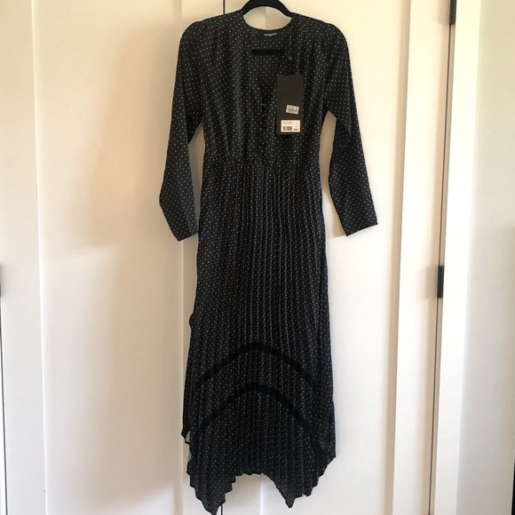 The Kooples | new with tags - long sleeve Midi dress - size 0/2 - black - Picture 1 of 10